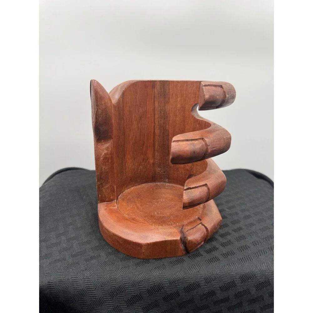 Mango Wood Hard Shaped Wine Bottle Holder